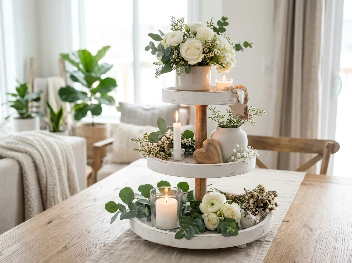 Luxury Winter Glam Tray for 10 winter tiered tray decor ideas after the holidays
